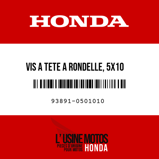 image de 93891-0501010 VIS A TETE A RONDELLE, 5X10