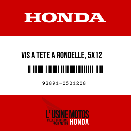 image de 93891-0501208 VIS A TETE A RONDELLE, 5X12