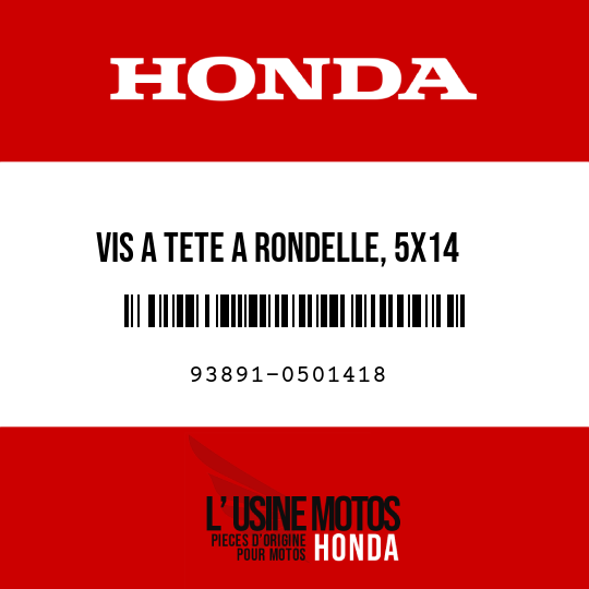 image de 93891-0501418 VIS A TETE A RONDELLE, 5X14