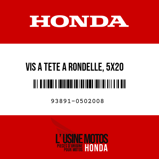 image de 93891-0502008 VIS A TETE A RONDELLE, 5X20