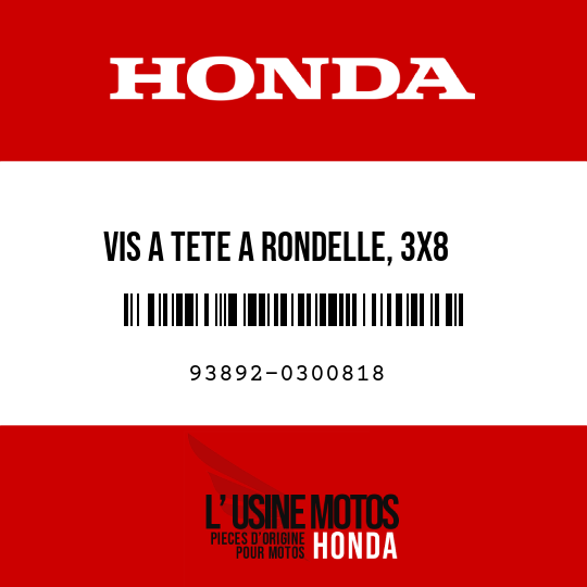 image de 93892-0300818 VIS A TETE A RONDELLE, 3X8