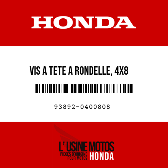 image de 93892-0400808 VIS A TETE A RONDELLE, 4X8