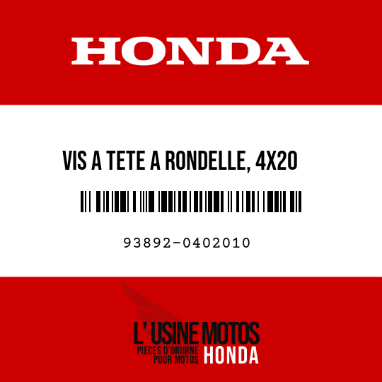 image de 93892-0402010 VIS A TETE A RONDELLE, 4X20