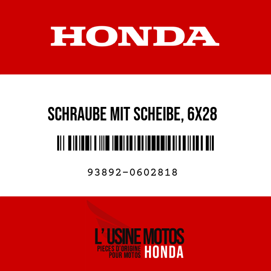 image de 93892-0602818 SCHRAUBE MIT SCHEIBE, 6X28