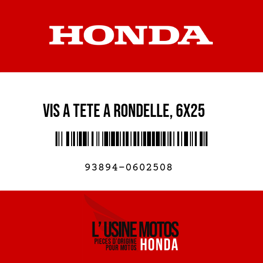 image de 93894-0602508 VIS A TETE A RONDELLE, 6X25