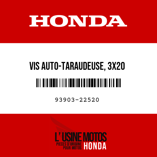 image de 93903-22520 VIS AUTO-TARAUDEUSE, 3X20