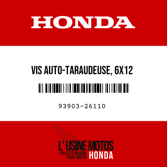 image de 93903-26110 VIS AUTO-TARAUDEUSE, 6X12