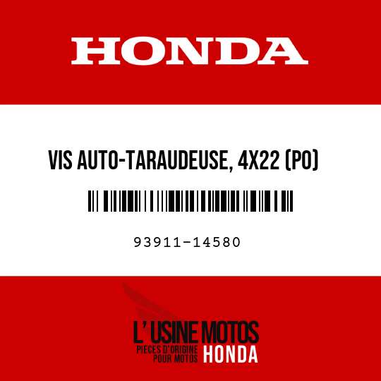 image de 93911-14580 VIS AUTO-TARAUDEUSE, 4X22 (PO)
