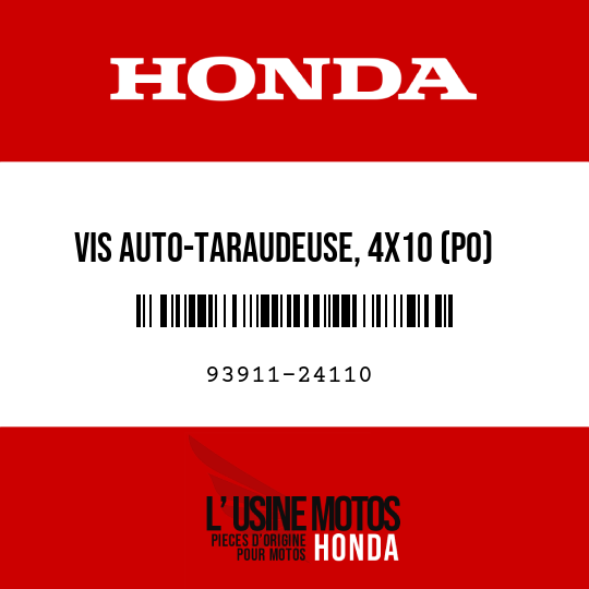 image de 93911-24110 VIS AUTO-TARAUDEUSE, 4X10 (PO)