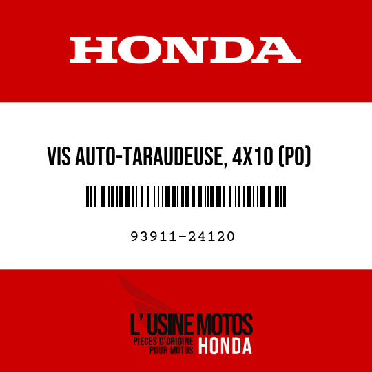 image de 93911-24120 VIS AUTO-TARAUDEUSE, 4X10 (PO)