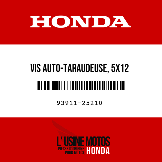 image de 93911-25210 VIS AUTO-TARAUDEUSE, 5X12