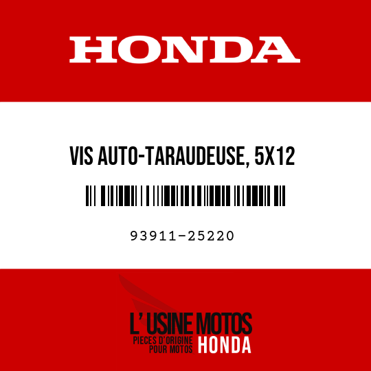 image de 93911-25220 VIS AUTO-TARAUDEUSE, 5X12