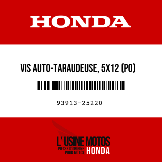 image de 93913-25220 VIS AUTO-TARAUDEUSE, 5X12 (PO)
