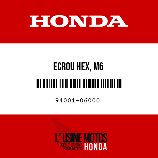 image de 94001-06000 ECROU HEX, M6