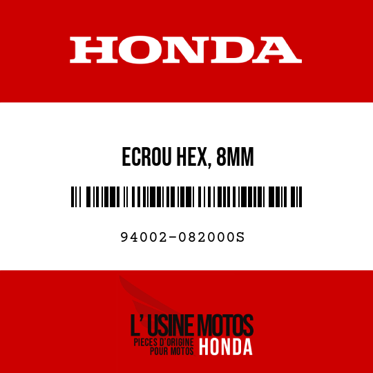 image de 94002-082000S ECROU HEX, 8MM