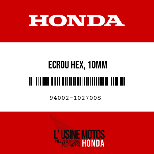 image de 94002-102700S ECROU HEX, 10MM