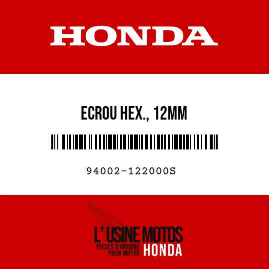 image de 94002-122000S ECROU HEX., 12MM