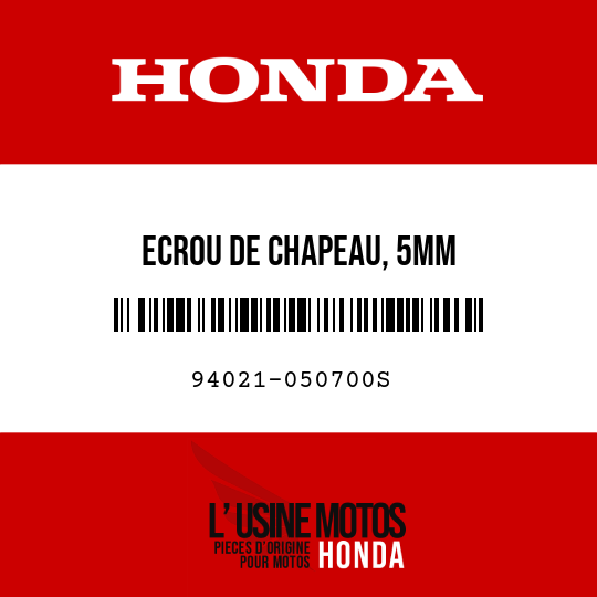 image de 94021-050700S ECROU DE CHAPEAU, 5MM