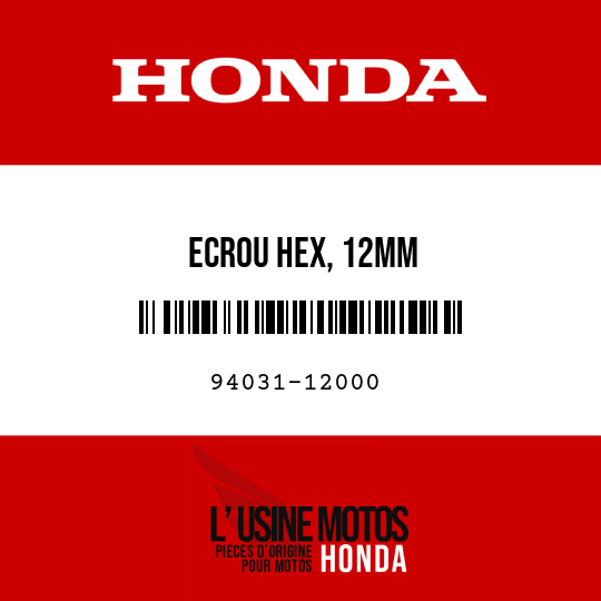 image de 94031-12000 ECROU HEX, 12MM