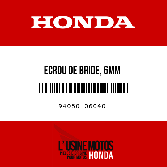 image de 94050-06040 ECROU DE BRIDE, 6MM