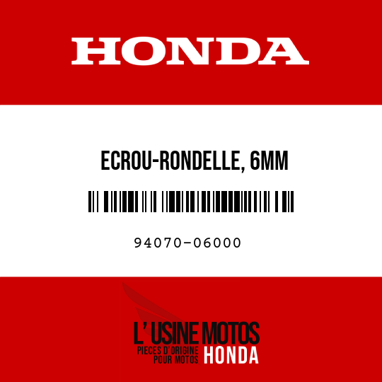 image de 94070-06000 ECROU-RONDELLE, 6MM
