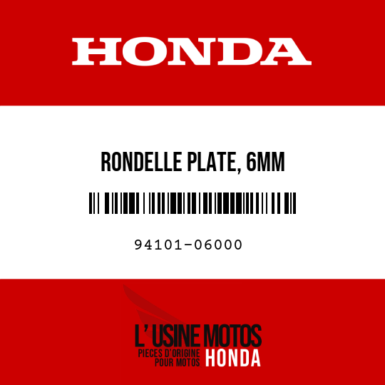 image de 94101-06000 RONDELLE PLATE, 6MM