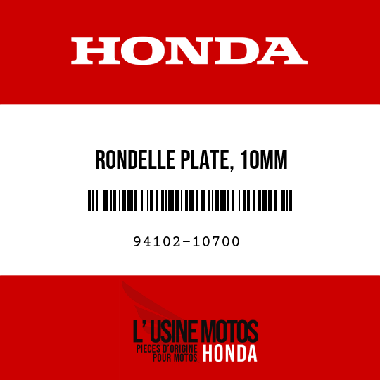 image de 94102-10700 RONDELLE PLATE, 10MM