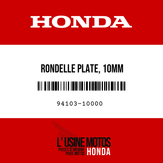 image de 94103-10000 RONDELLE PLATE, 10MM