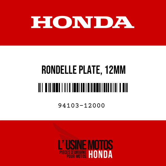 image de 94103-12000 RONDELLE PLATE, 12MM