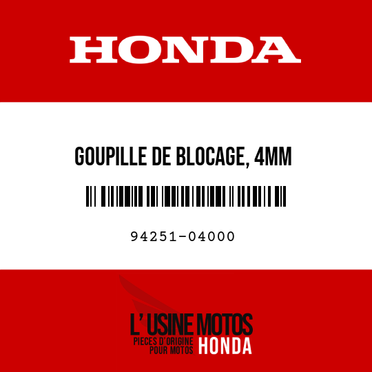 image de 94251-04000 GOUPILLE DE BLOCAGE, 4MM