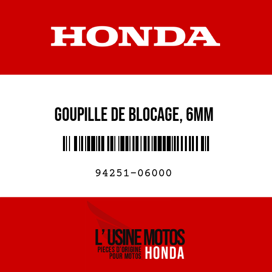 image de 94251-06000 GOUPILLE DE BLOCAGE, 6MM