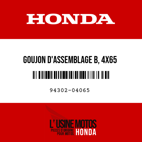 image de 94302-04065 GOUJON D'ASSEMBLAGE B, 4X65