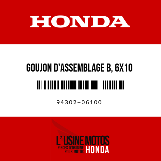 image de 94302-06100 GOUJON D'ASSEMBLAGE B, 6X10