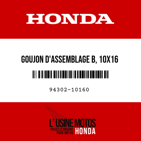 image de 94302-10160 GOUJON D'ASSEMBLAGE B, 10X16