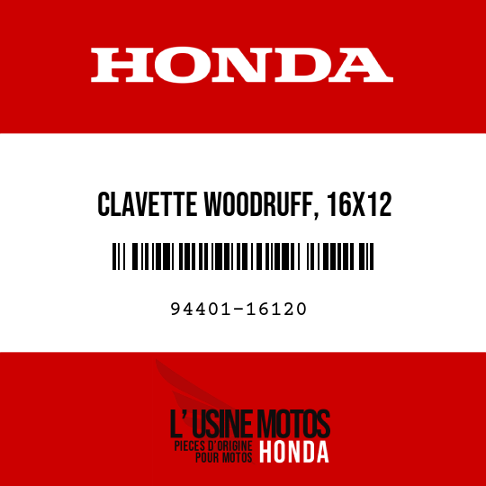 image de 94401-16120 CLAVETTE WOODRUFF, 16X12