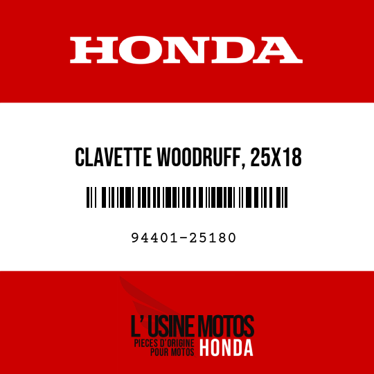 image de 94401-25180 CLAVETTE WOODRUFF, 25X18