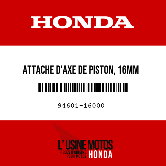 image de 94601-16000 ATTACHE D'AXE DE PISTON, 16MM