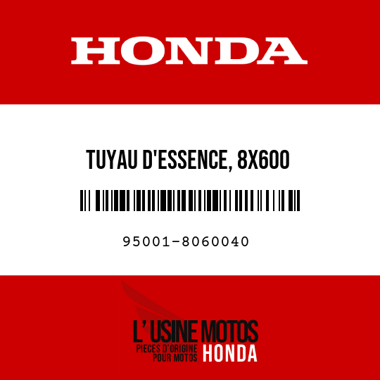 image de 95001-8060040 TUYAU D'ESSENCE, 8X600