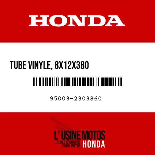 image de 95003-2303860 TUBE VINYLE, 8X12X380                      (95003-23001-60M)