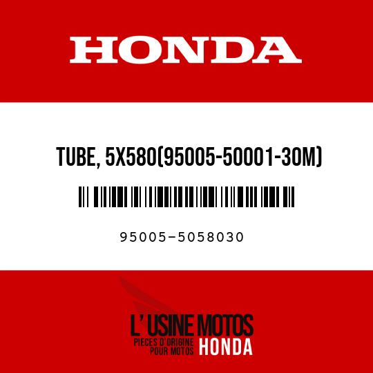 image de 95005-5058030 TUBE, 5X580(95005-50001-30M)