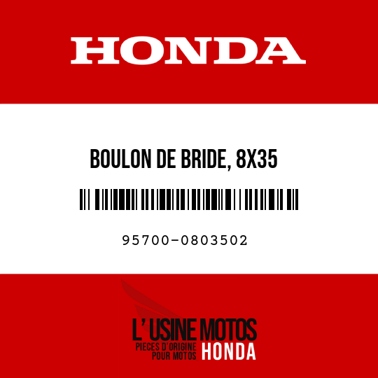 image de 95700-0803502 BOULON DE BRIDE, 8X35