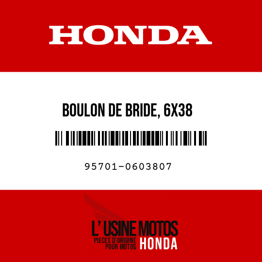 image de 95701-0603807 BOULON DE BRIDE, 6X38