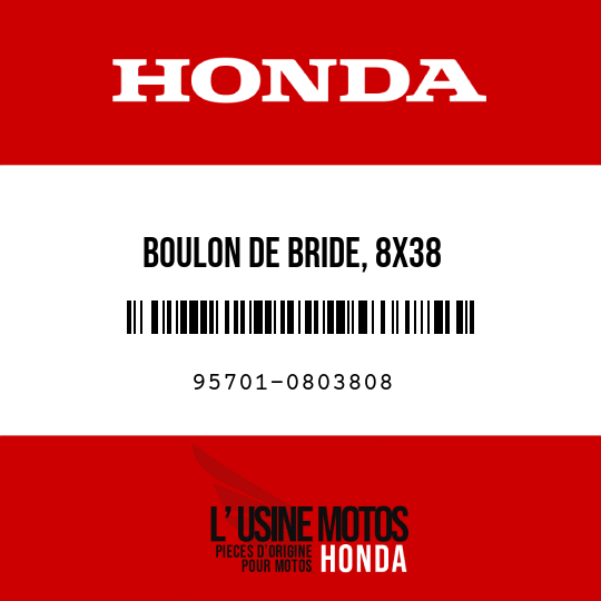 image de 95701-0803808 BOULON DE BRIDE, 8X38