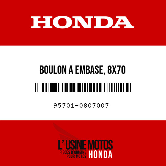 image de 95701-0807007 BOULON A EMBASE, 8X70
