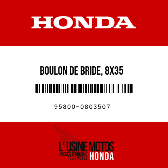 image de 95800-0803507 BOULON DE BRIDE, 8X35