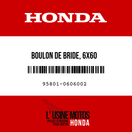 image de 95801-0606002 BOULON DE BRIDE, 6X60