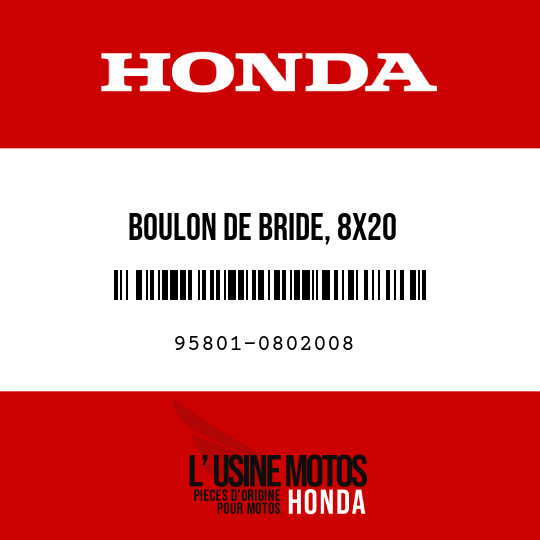 image de 95801-0802008 BOULON DE BRIDE, 8X20
