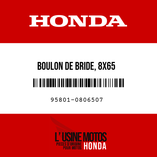 image de 95801-0806507 BOULON DE BRIDE, 8X65