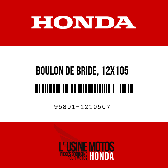 image de 95801-1210507 BOULON DE BRIDE, 12X105