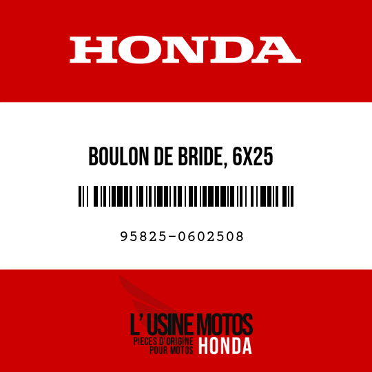image de 95825-0602508 BOULON DE BRIDE, 6X25